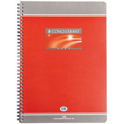 Cahier - CONQUERANT - 24x32 cm - 180 pages - 70 g/m² - Grands carreaux Seyès