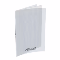 Conquerant 400108147, Monochromatique, Transparent, 48 feuilles, 90 g/m², Papier quadrillé, Couverture souple