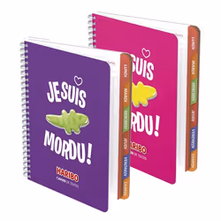 Cahier de textes à spirale HARIBO Collector Rose ou Violet