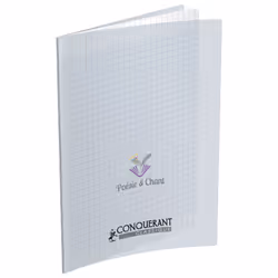 Conquerant 400134833, Monochromatique, Transparent, A4, 96 feuilles, 90 g/m², Papier quadrillé