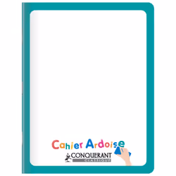Conquerant 400135411, Monochromatique, Couleur aqua, 48 feuilles, 90 g/m², Couverture souple, Adulte