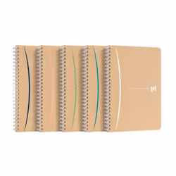 Oxford 400143885, Monochromatique, Couleurs assorties, A4, 50 feuilles, Papier quadrillé, Couverture souple
