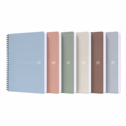 Oxford 400154145, Monochromatique, Couleurs assorties, A4, 50 feuilles, Papier quadrillé, Universel