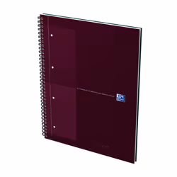 Oxford International bloc-notes A4+ 80 feuilles Bourgogne