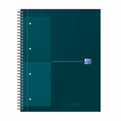 Oxford International, Monochromatique, Vert foncé, A4+, 80 feuilles, 80 g/m², Papier quadrillé