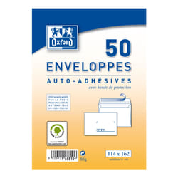 Oxford 100103678 enveloppe C6 (114 x 162 mm) Blanc 50 pièce(s)