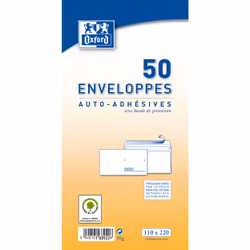 Oxford 100102391, DL (110 x 220 mm), Blanc, 80 g/m², PEFC CERT 100%, 110 mm, 265 g
