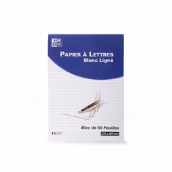 Oxford 100102126, Image, Blanc, A4, 100 feuilles, 80 g/m², Papier ligné