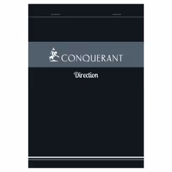 Conquerant 100104353, Monochromatique, Gris, A5, 200 feuilles, 70 g/m², Papier quadrillé