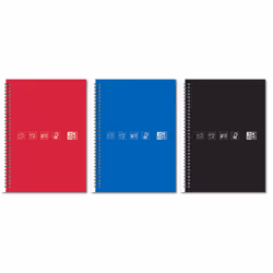 Oxford 100101261 bloc-notes A5 Bleu, Rouge, Noir