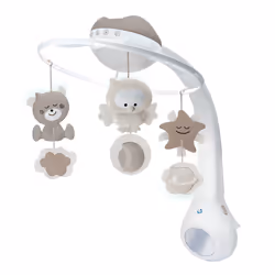 Infantino Mobile douce nuit 3 en 1 Ecru, Bercecau, Veilleuse, Plastique