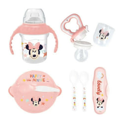 Thermobaby - Pack repas 1er age minnie - 1 grignoteuse + 1 bol + 1 tasse a poignée +2 cuilleres