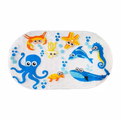 Le tapis de bain Thermobaby, avec sa surface antidérapante et ses motifs d'animaux marins, fait de chaque bain un pur moment ...