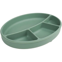 Thermobaby - Assiette ventouse Silicone - Vert Cactus - Compartimentée et antidérapante