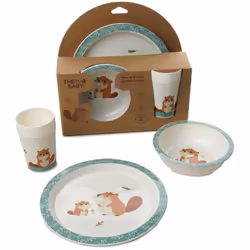 Mon Premier Coffret Repas Micro-Ondes - CASTOR est le compagnon parfait pour les repas des tout-petits. Conçu avec des matéri ...