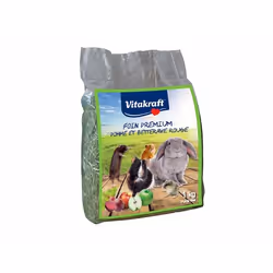 Vitakraft Foin premium à la betterave et pomme, Foin, 1 kg, Cochon d'inde, Souris, Lapin, Ampoule
