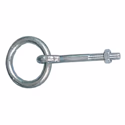 Anneau d'écurie à écrou acier zingué diamètre fil 12 mm longueur 120 mm