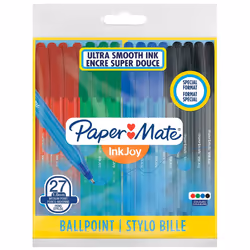 Papermate InkJoy 100ST, Clip, Stylo à bille, Rechargeable, Noir, Bleu, Vert, Rouge, 27 pièce(s)