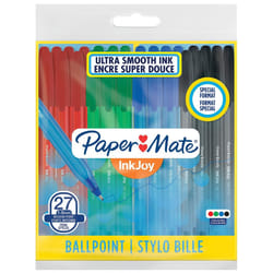Papermate InkJoy 100ST Noir, Bleu, Vert, Rouge Stylo à bille 27 pièce(s)