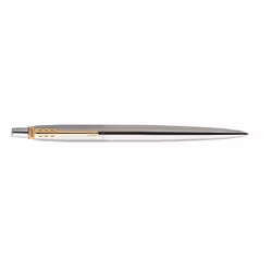 Parker 2020647, Stylo à bille retractable avec clip, Or, Acier inoxydable, Bleu, Acier inoxydable, Acier inoxydable, Moyen