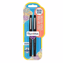 Papermate Flair Original, Moyen, 1 couleurs, Noir, Pointe ogive, 1 mm, Noir