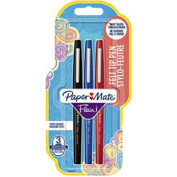 Papermate Flair Original stylo-feutre Moyen Noir, Bleu, Rouge 3 pièce(s)