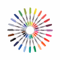 Sharpie 2033672 marqueur 24 pièce(s) Pointe fine Couleurs assorties