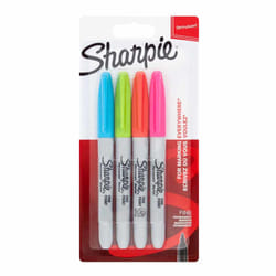 Sharpie 2065403 marqueur indélébile Fibre tip Bleu, Vert, Orange, Rose 4 pièce(s)