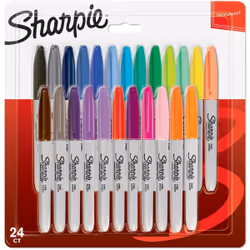 Sharpie 2065405, 24 pièce(s), Multicolore, Pointe fine/ogive, Multicolore, Plastique, 0,9 mm