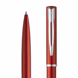 Waterman 2068193, Stylo à bille retractable avec clip, Rouge, Bleu, Acier inoxydable, Chrome, Ambidextre
