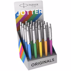 Parker 2075422, Stylo à bille retractable avec clip, Multicolore, Acier inoxydable, 95 mm, 105 mm, 124 mm