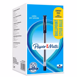 Papermate 2084418, Clip, Stylo à bille, Rechargeable, Noir, 50 pièce(s)
