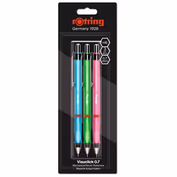Rotring Trio, Bleu, Vert, Rose, Noir, 0,7 mm, 3 pièce(s)