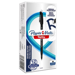Papermate Replay Noir Stylo à bille Moyen 12 pièce(s)