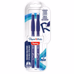 Papermate Replay, Clip, Stylo à bille, Bleu, 2 pièce(s), Moyen
