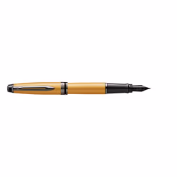 Waterman Expert, Or, Bleu, Métal, Vernis, Acier inoxydable, Moyen