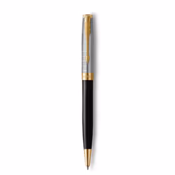 Parker Sonnet, Clip, Stylo à bille rétractable par rotation, Rechargeable, Noir, 1 pièce(s), Moyen