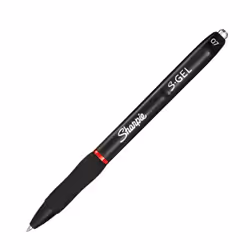 Sharpie S-Gel, Stylos rétractables à encre gel, Rouge, Noir, Moyen, 0,7 mm, Boîte