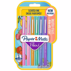 Feutres parfumés - Paper Mate - Flair - Assortiment de couleurs - Pointe moyenne (07 mm) - 6 feutres