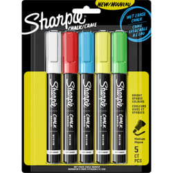 Sharpie 2157733 marqueur à craie liquie Cosse Bleu, Vert, Rouge, Blanc, Jaune 5 pièce(s)