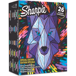 Sharpie 2158030, 26 pièce(s), Couleurs assorties, Multicolore, Rond, Fin/Ultra-fin, Garçon/Fille