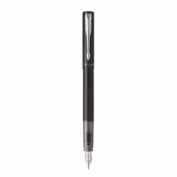 Parker Vector XL, Noir, Système de remplissage cartouche, Bleu, Acier inoxydable, Moyen, Ambidextre
