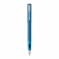 Parker Vector XL, Bleu, Système de remplissage cartouche, Bleu, Acier inoxydable, Moyen, Ambidextre