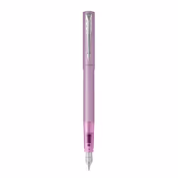 Parker Vector XL, Lilas, Système de remplissage cartouche, Bleu, Acier inoxydable, Moyen, Ambidextre