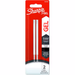 Sharpie 2162646, Noir, Moyen, Noir, Gris, Rouge, Blanc, 0,7 mm, Stylo à gel, Blister