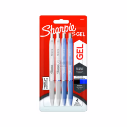 Sharpie 2162647, Stylos rétractables à encre gel, Noir, Bleu, Cotton pearl, Bleu, Blanc, Rond, 0,7 mm, 4 pièce(s)