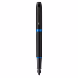 Parker 2172858, Noir, Bleu, Acier inoxydable, Fin, Ambidextre, Boîte, 1 pièce(s)