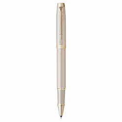 Parker 2172955, Stylo à bille retractable avec clip, Champagne, Noir, Acier inoxydable, Vernis, Fin