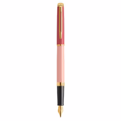 Waterman Hémisphère, Rose, Bleu, Vernis, Acier inoxydable, Fin, Ambidextre