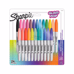Sharpie 2198779, 24 pièce(s), Noir, Bleu, Vert, Orange, Rose, Rouge, Jaune, Pointe fine, Blanc, 1 mm